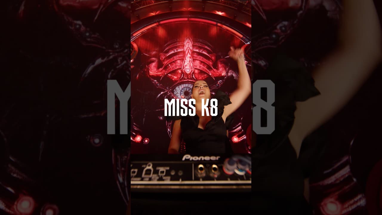 Hardcore intensity defines every Miss K8 performance. Watch her Defqon.1 2026 set now. #defqon1